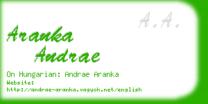 aranka andrae business card